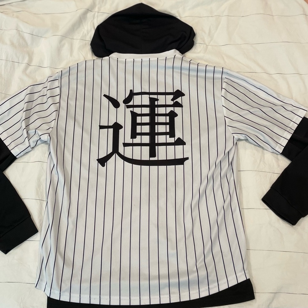 DGK Good Luck 2fer White and Black Baseball Hoodie - Picture 3 of 3